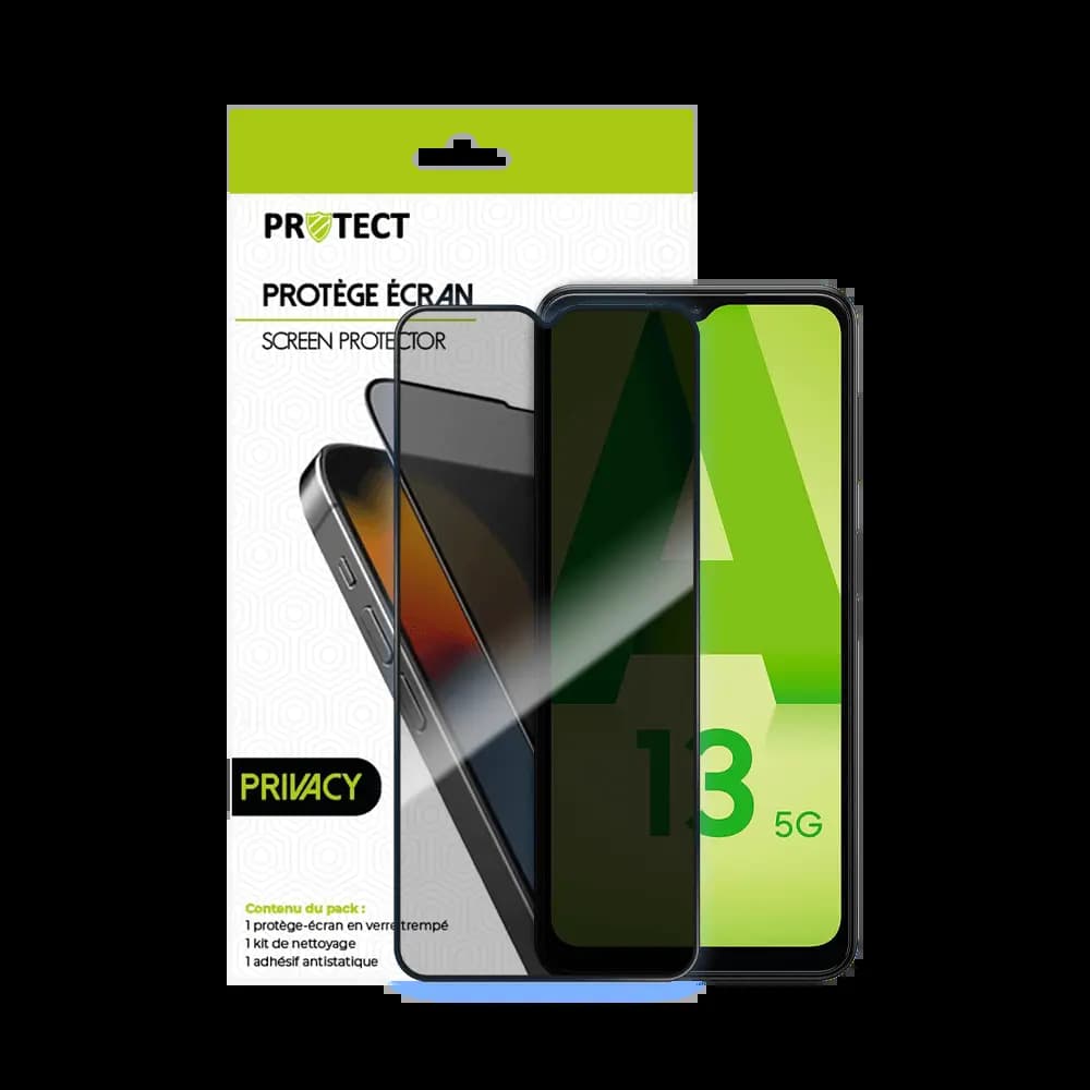 Verre trempé anti-espions 9H – compatible Samsung Galaxy A13 5G / A13 4G – PROTECT Transparent - Vue 20