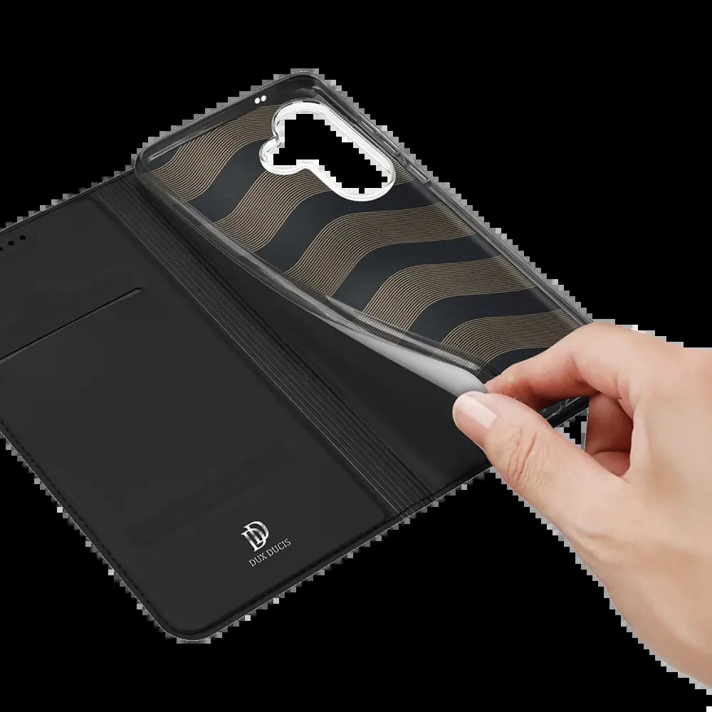 Housse folio Samsung Galaxy A57 5G porte-carte – Dux Ducis Skin Pro Noir - Vue 16