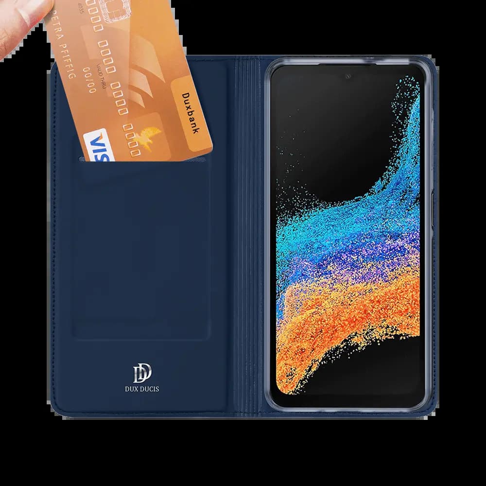 Housse folio Samsung Galaxy Xcover 7 Pro porte-carte – Dux Ducis Skin Pro Noir - Vue 3
