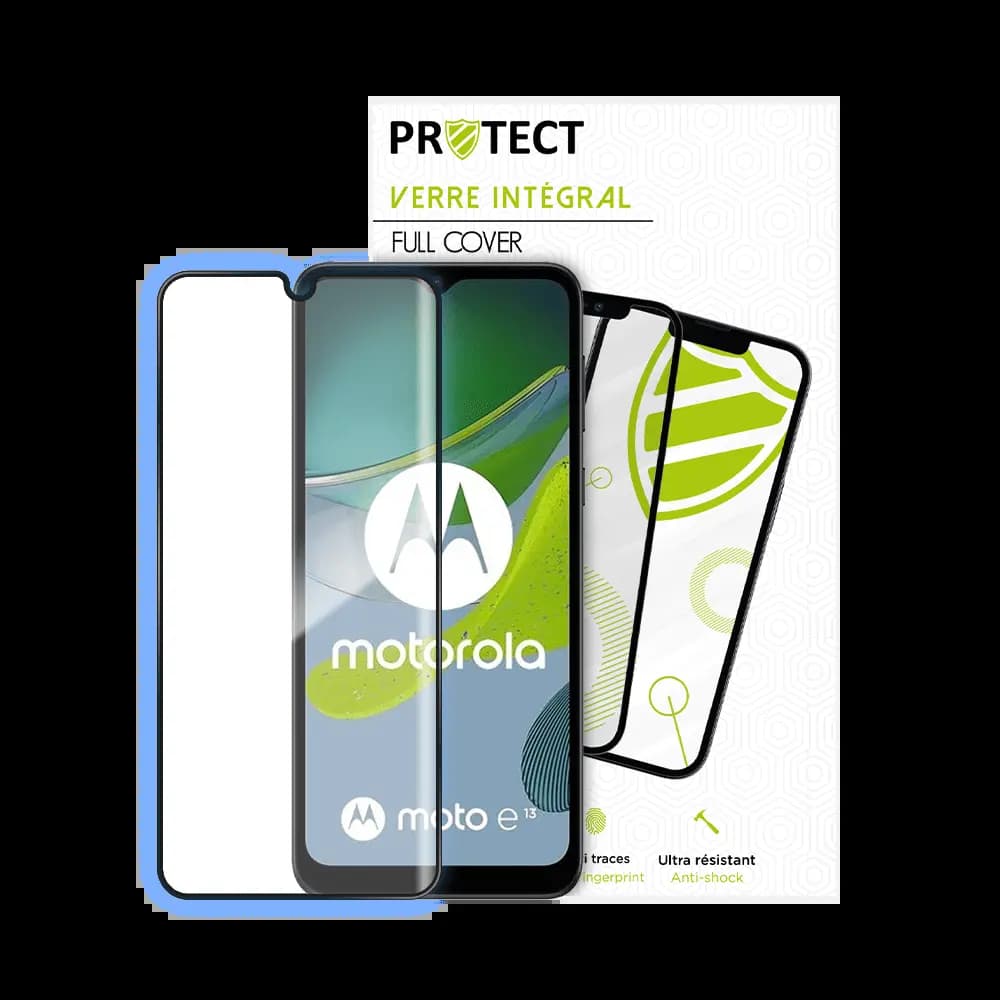 Verre trempé intégral 5D 9H – protection écran Motorola Moto E13 – PROTECT Noir - Vue 24