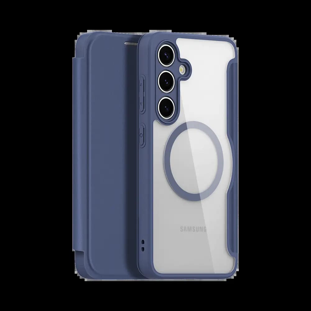 Housse folio MagSafe Samsung Galaxy S24+ 5G – Dux Ducis Skin X Pro Bleu - Vue 4