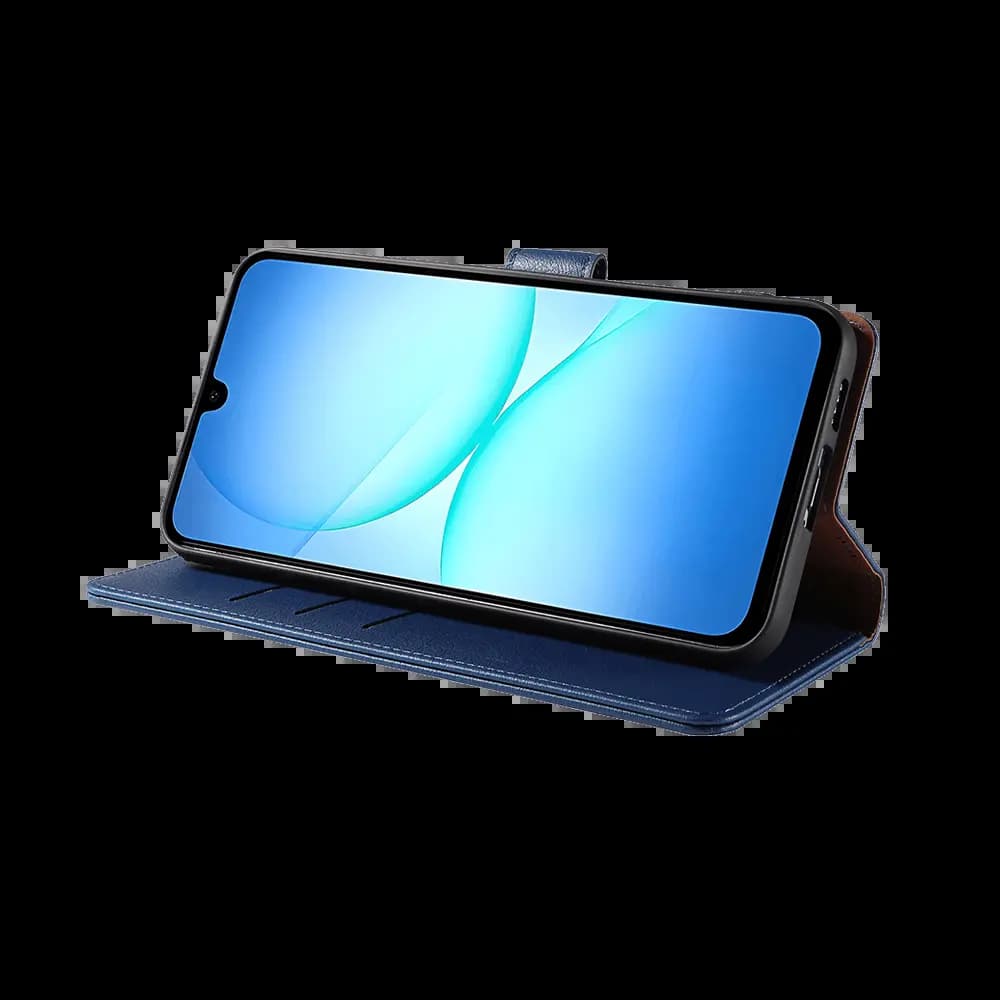 Housse folio anti-RFID Samsung Galaxy A17 5G – PROTECT IP011 Bleu Marine - Vue 5