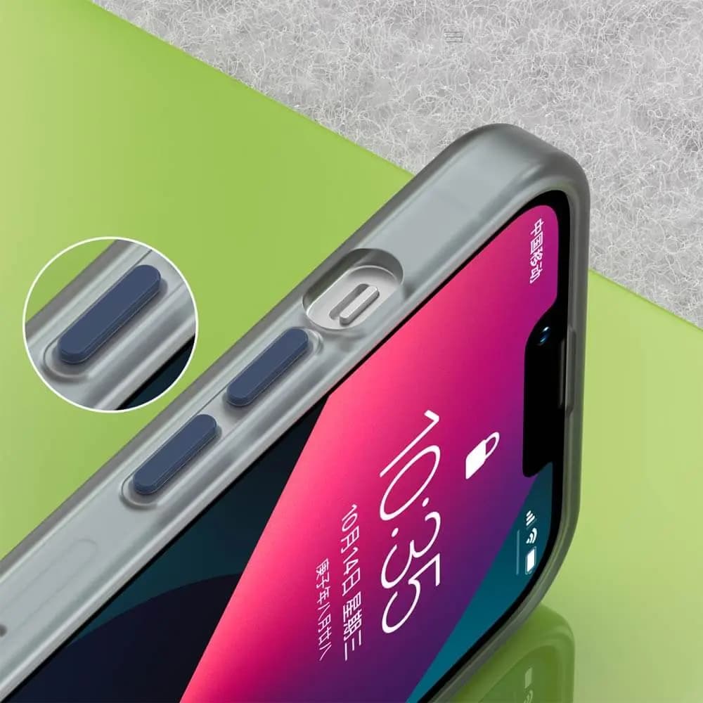 Coque MagSafe bi-matière – iPhone 13 – PROTECT MF-006 Bleu Marine - Vue 7