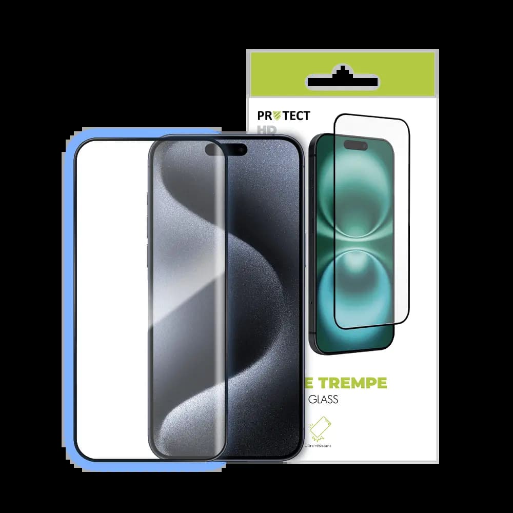 Verre trempé iPhone 15 Pro - protection écran 9H - PROTECT Transparent - Vue 24