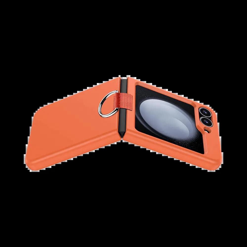 Coque de Protection avec Anneau Samsung Galaxy Z Flip 6 5G Orange - Vue 7