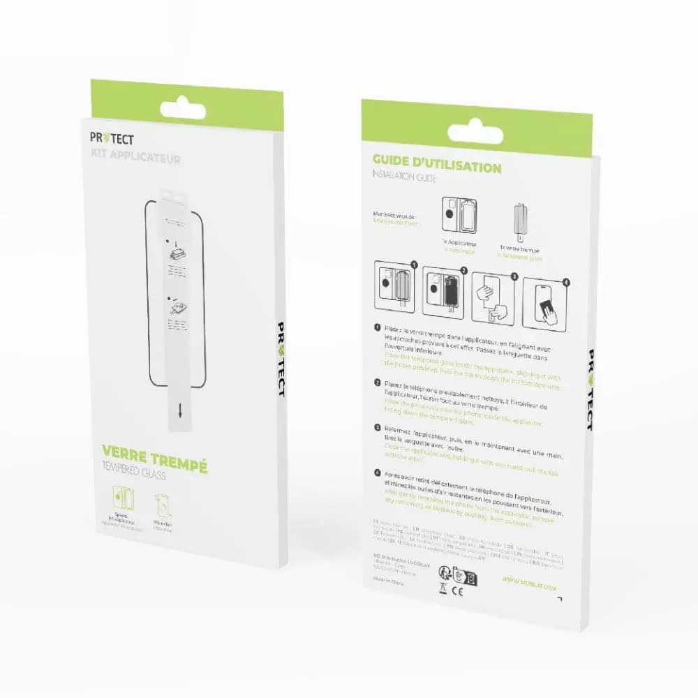 Verre trempé (x2) iPhone 15 Pro - applicateur installation facile - PROTECT - Vue 24
