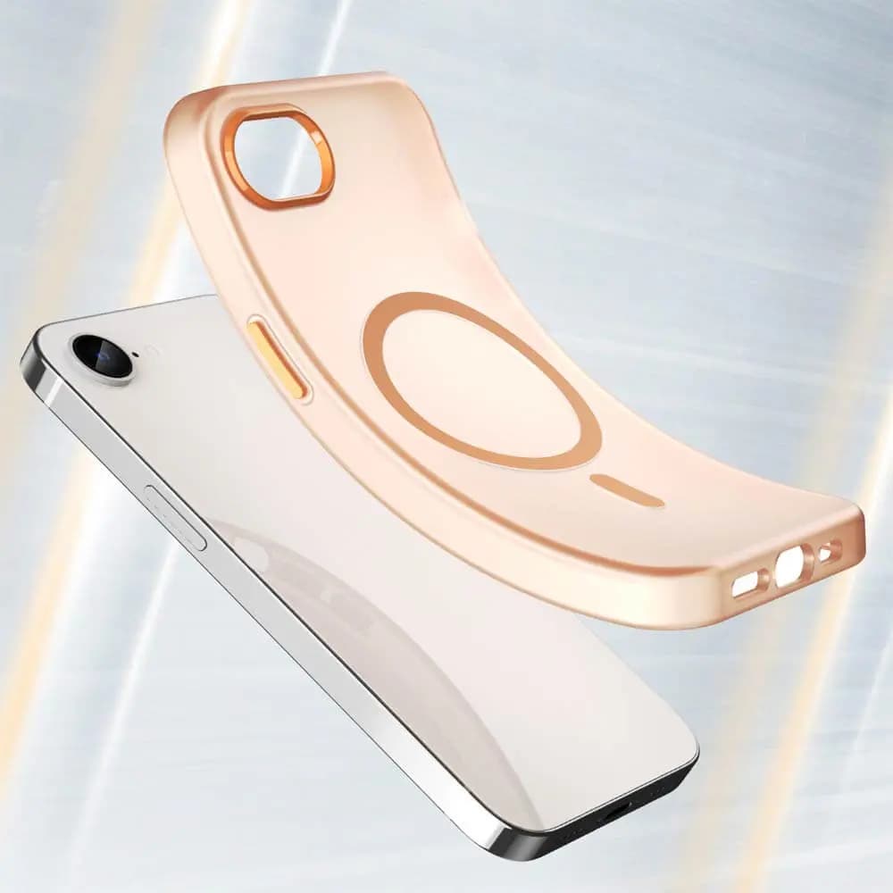 Coque MagSafe iPhone 16e / iPhone 17e bi-matière – PROTECT MF-006 Orange - Vue 4