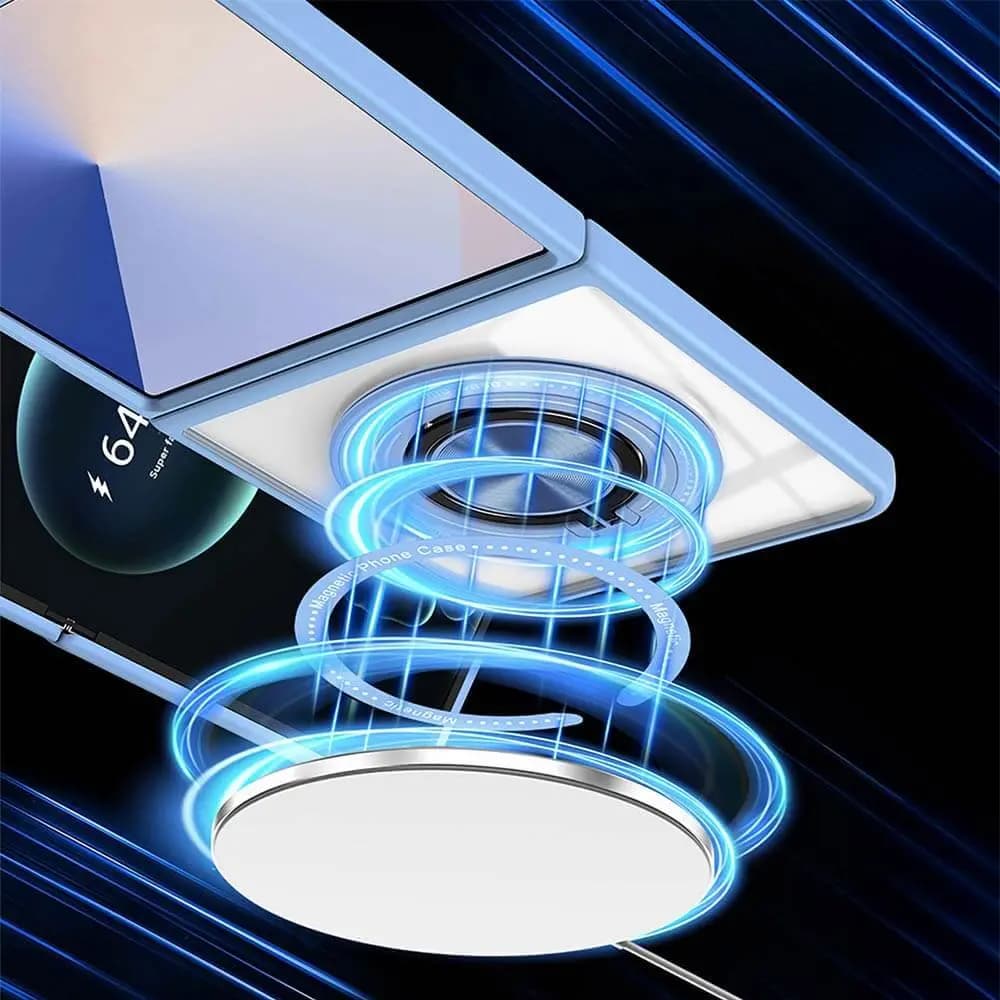 Coque de Protection Magnétique avec Bague 360° Z-FL3 Samsung Galaxy Z Flip 7 5G Bleu - Vue 7