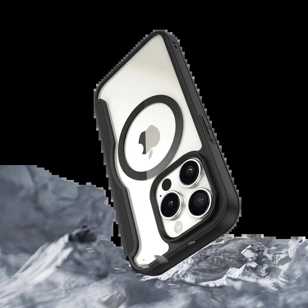 Housse folio MagSafe iPhone 15 Pro – Dux Ducis Skin X Pro Noir - Vue 24