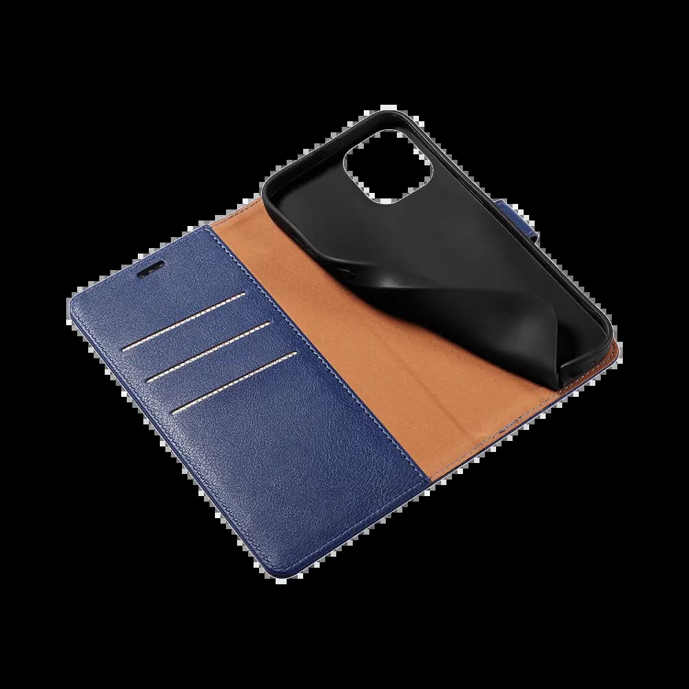 Housse folio anti-RFID iPhone 14 – PROTECT IP011 Bleu Marine - Vue 30