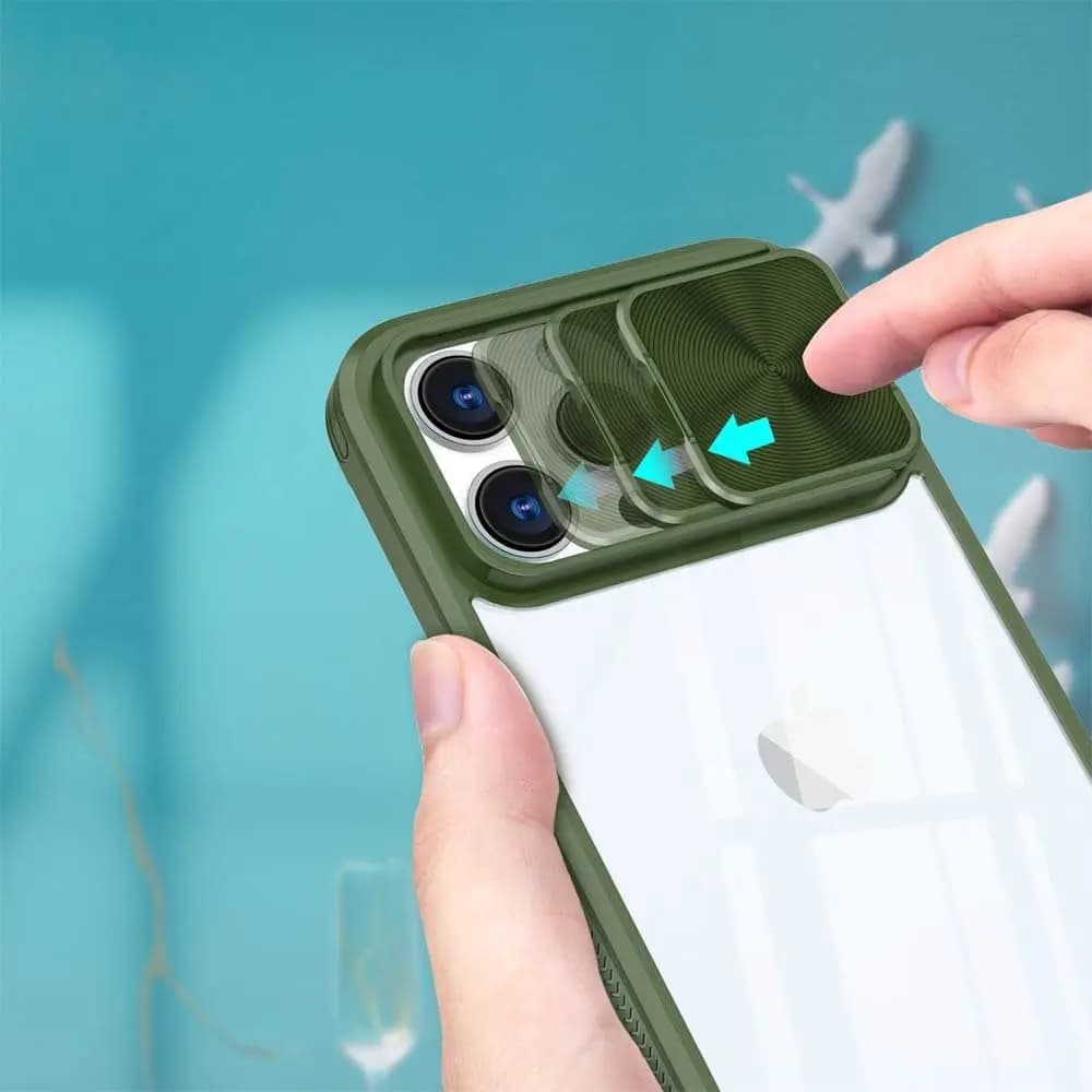 Coque avec cache caméra – iPhone 16 Pro Max – PROTECT IE027 Vert Foncé - Vue 12