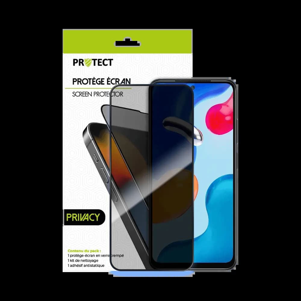 Verre trempé anti-espions 9H – Xiaomi Redmi Note 11S 4G – PROTECT Transparent - Vue 20