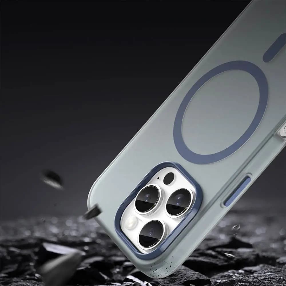 Coque MagSafe bi-matière – iPhone 16 Pro – PROTECT MF-006 Bleu Marine - Vue 24