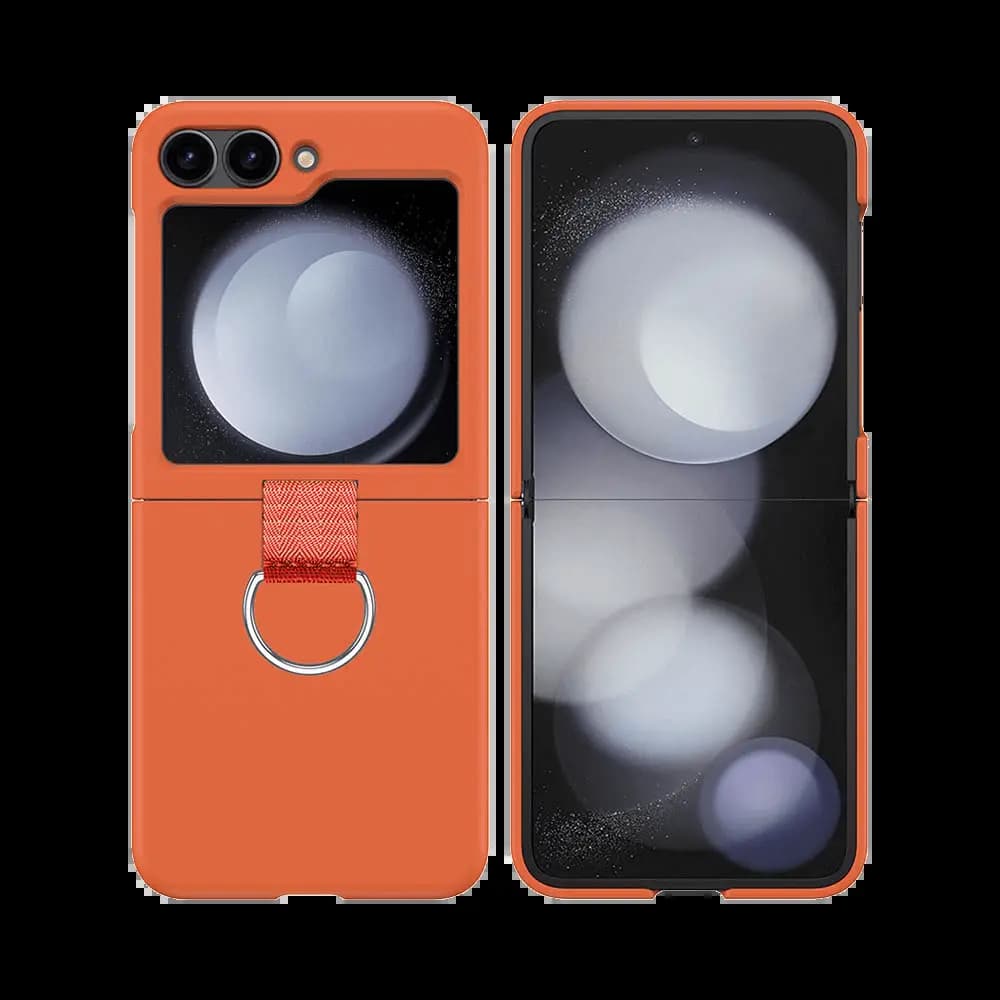 Coque de Protection avec Anneau Samsung Galaxy Z Flip 6 5G Orange - Vue 3