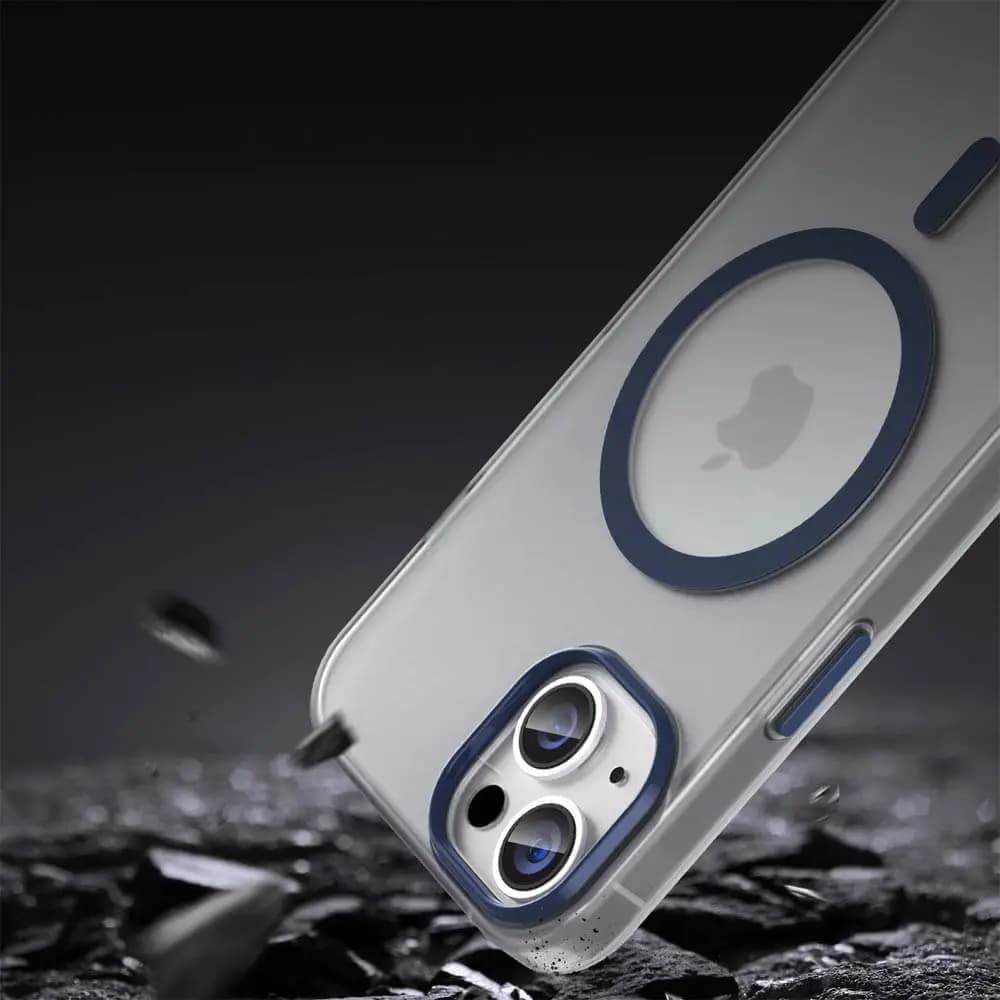 Coque MagSafe bi-matière – iPhone 14 – PROTECT MF-006 Bleu Marine - Vue 24