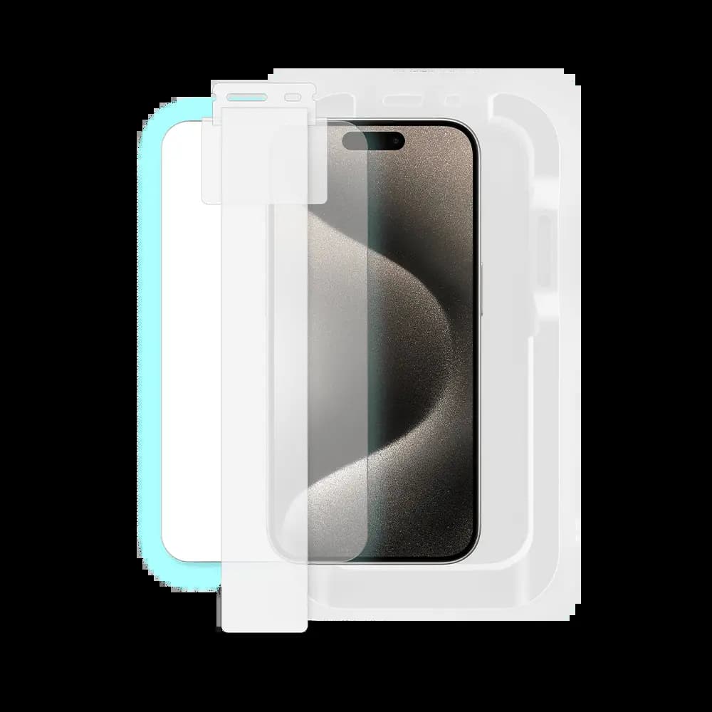 Verre trempé (x2) iPhone 15 Pro - applicateur installation facile - PROTECT - Vue 5