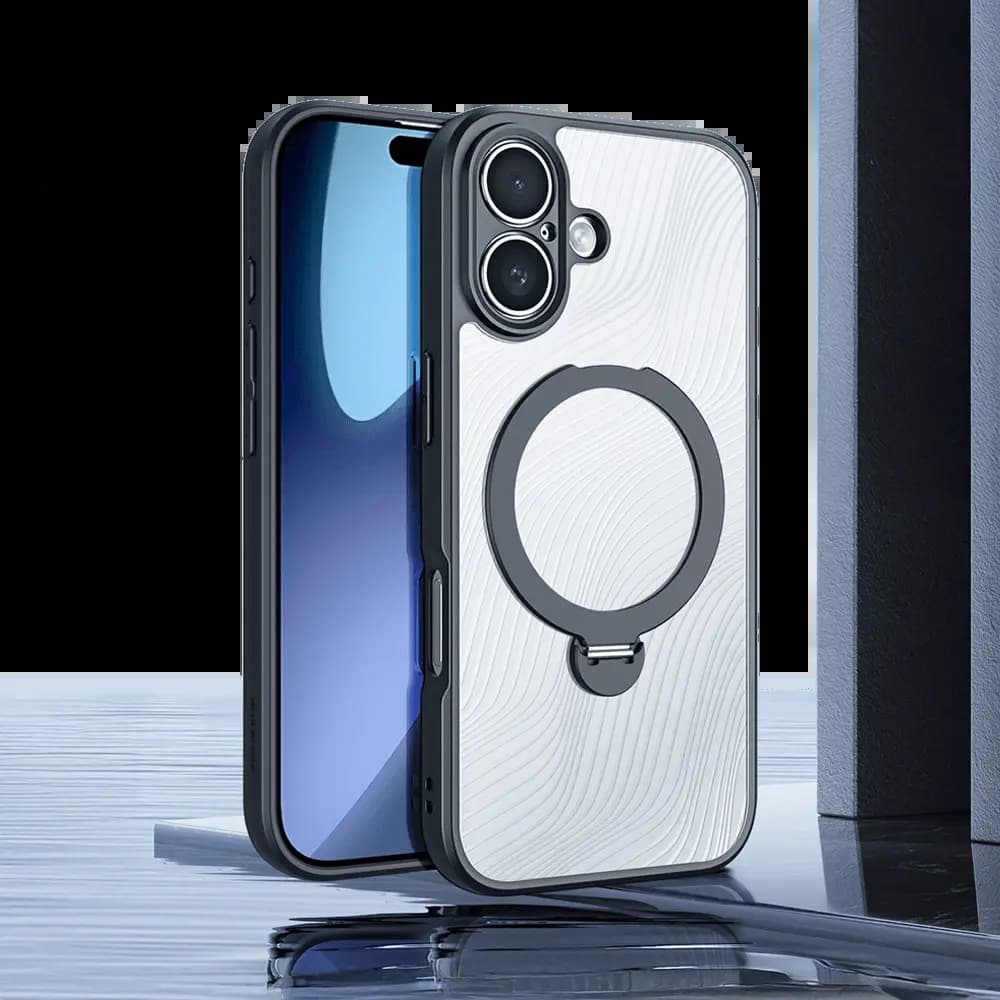 Coque MagSafe avec support – iPhone 17 – Dux Ducis Aimo Mag Noir - Vue 9