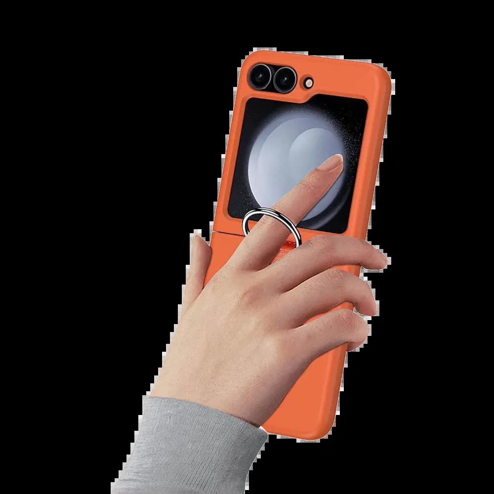 Coque de Protection avec Anneau Samsung Galaxy Z Flip 6 5G Orange - Vue 24