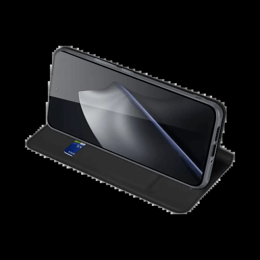 Housse folio Xiaomi 15T Pro porte-carte – Dux Ducis Skin Pro Bleu - Vue 24