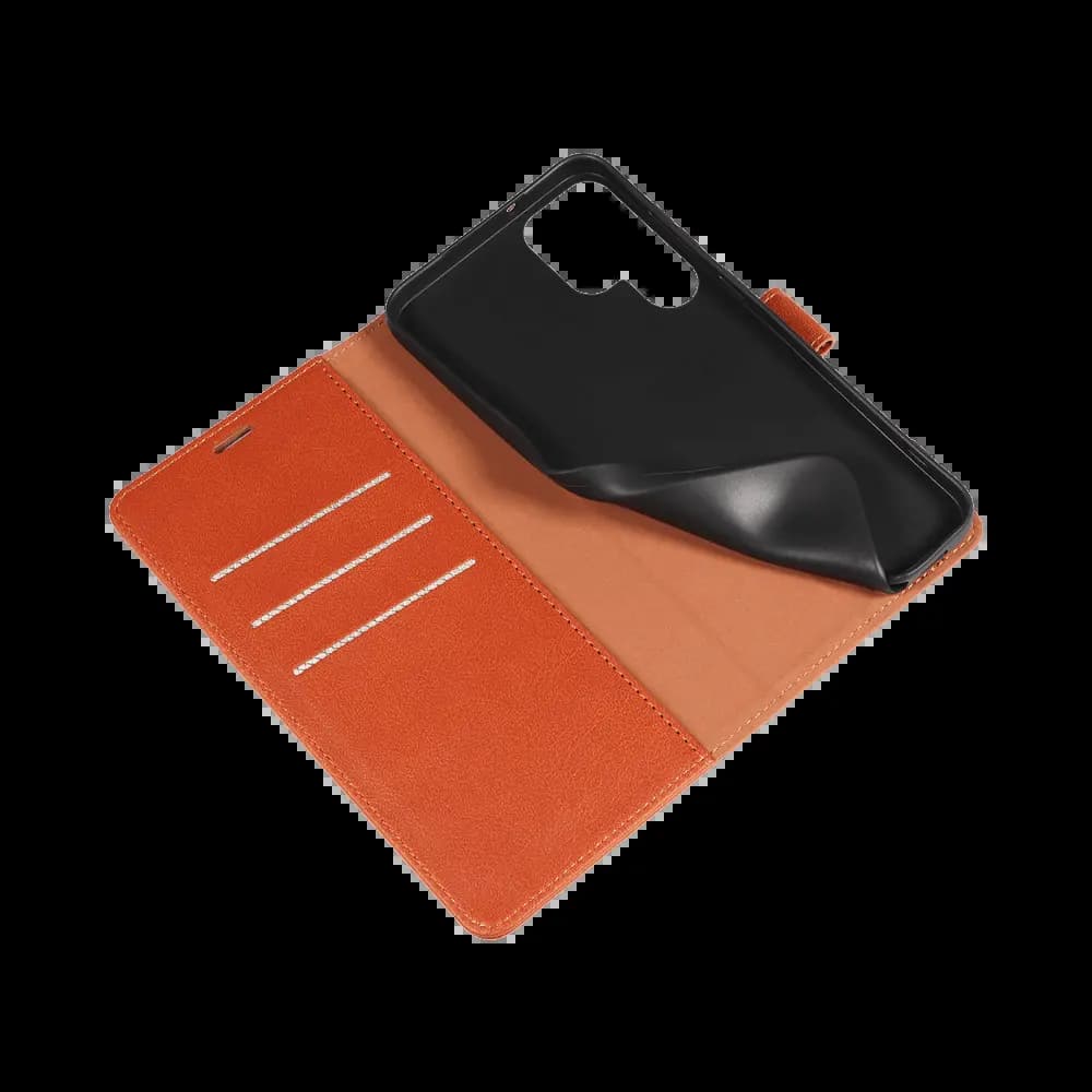 Housse folio anti-RFID Samsung Galaxy S22 Ultra – PROTECT IP011 Marron - Vue 10