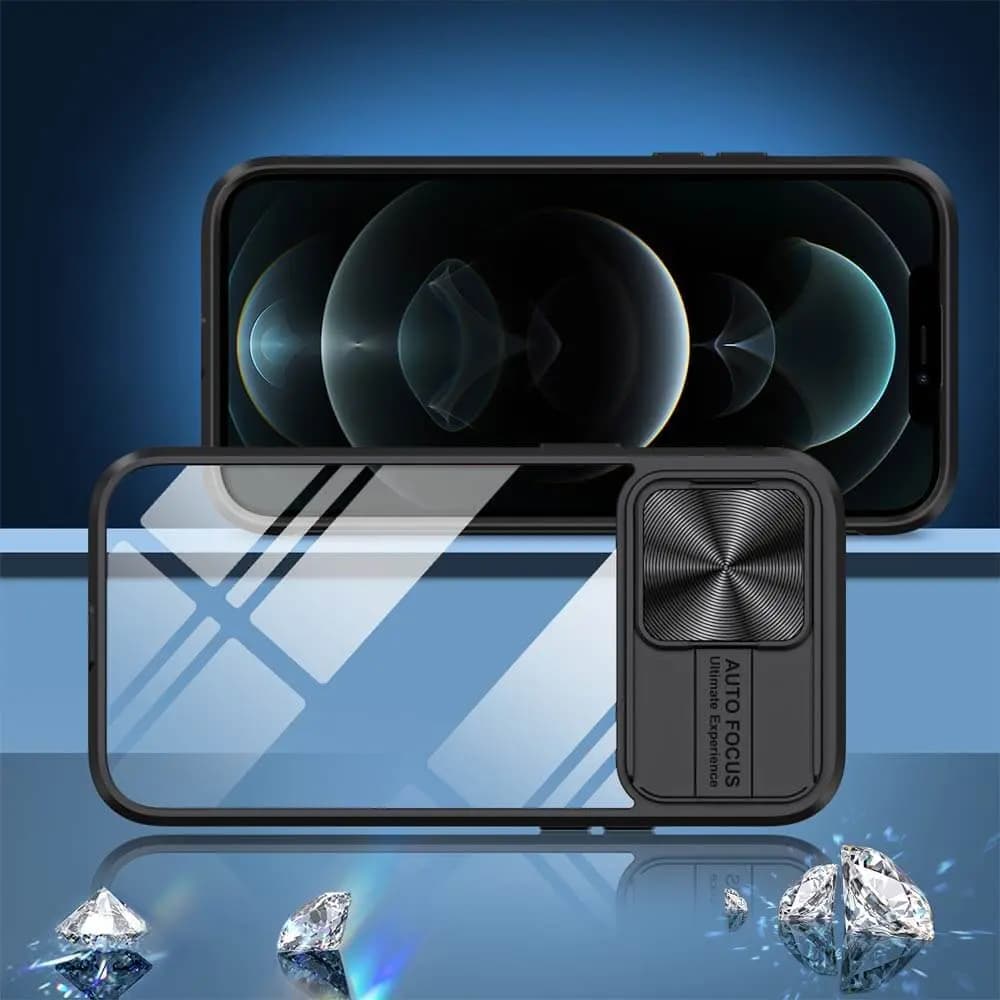 Coque avec cache caméra iPhone 12 Pro – PROTECT IE027 Noir - Vue 4