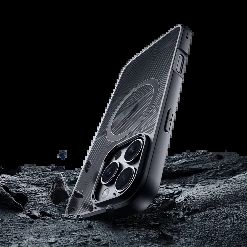 Coque anti-chocs finition mate – iPhone 16 Pro Max – Dux Ducis Aimo Noir - Vue 12