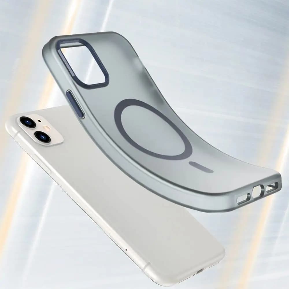 Coque MagSafe bi-matière – iPhone 11 – PROTECT MF-006 Bleu Marine - Vue 4