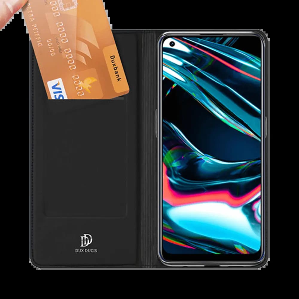 Housse folio Realme 7 Pro porte-carte – Dux Ducis Skin Pro Noir - Vue 3