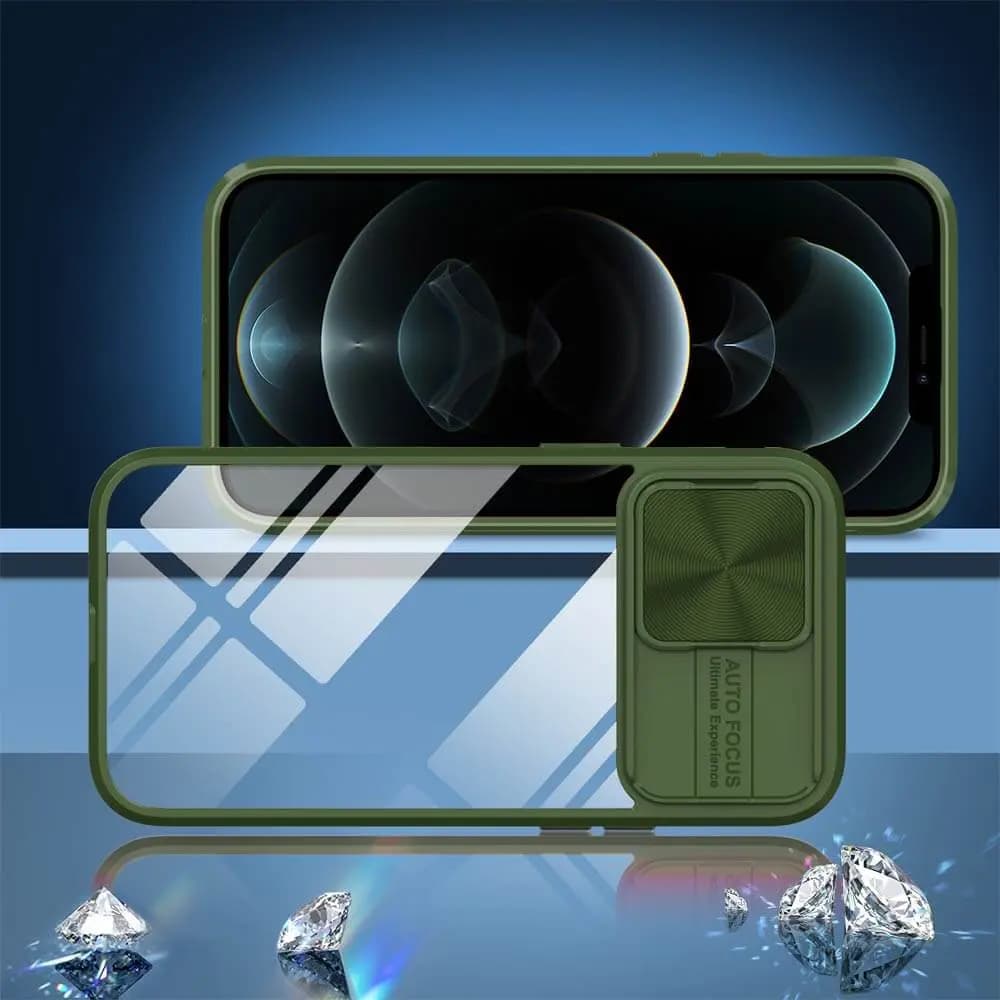 Coque avec cache caméra iPhone 12 Pro Max – PROTECT IE027 Vert Foncé - Vue 4