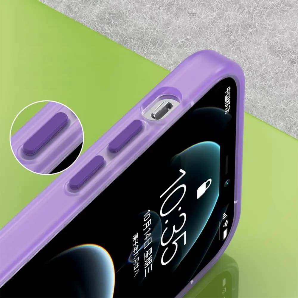 Coque MagSafe bi-matière – compatible iPhone 12 / 12 Pro – PROTECT MF-006 Violet Foncé - Vue 7
