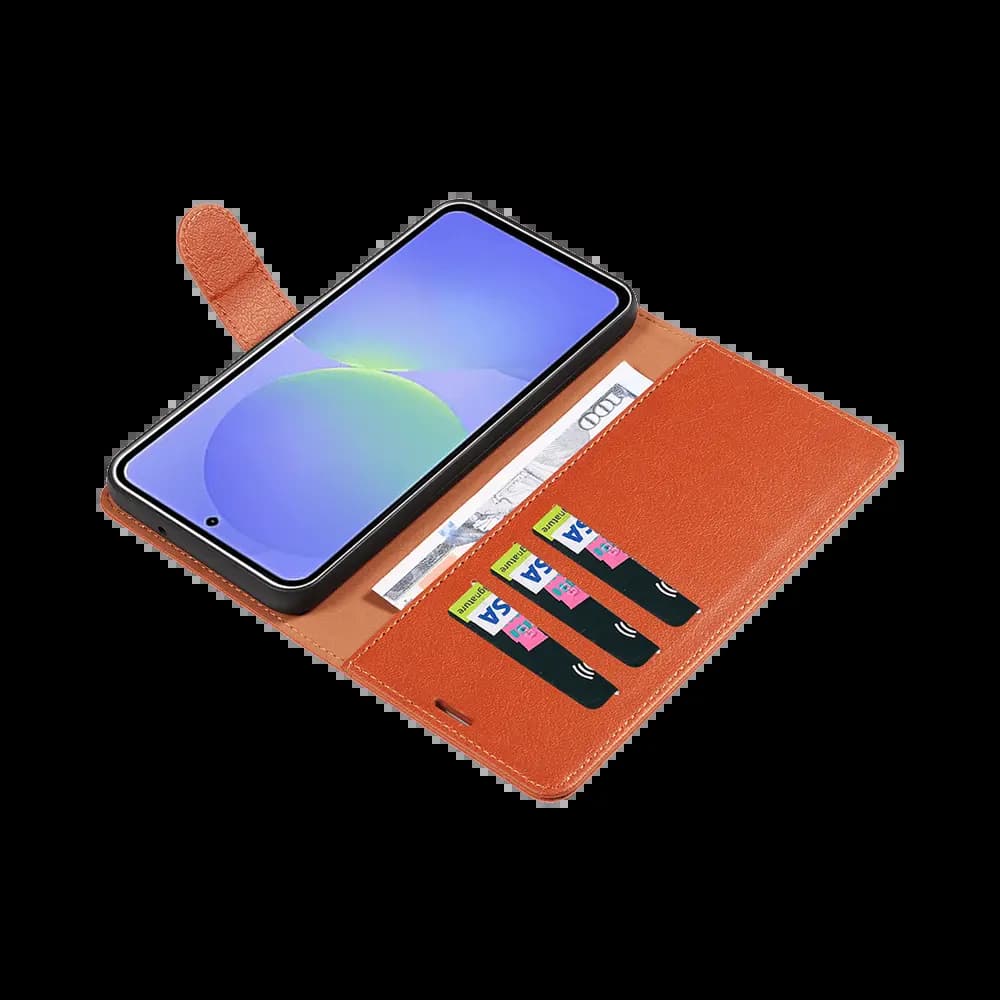 Housse folio anti-RFID Samsung Galaxy A37 5G – PROTECT IP011 Marron - Vue 13