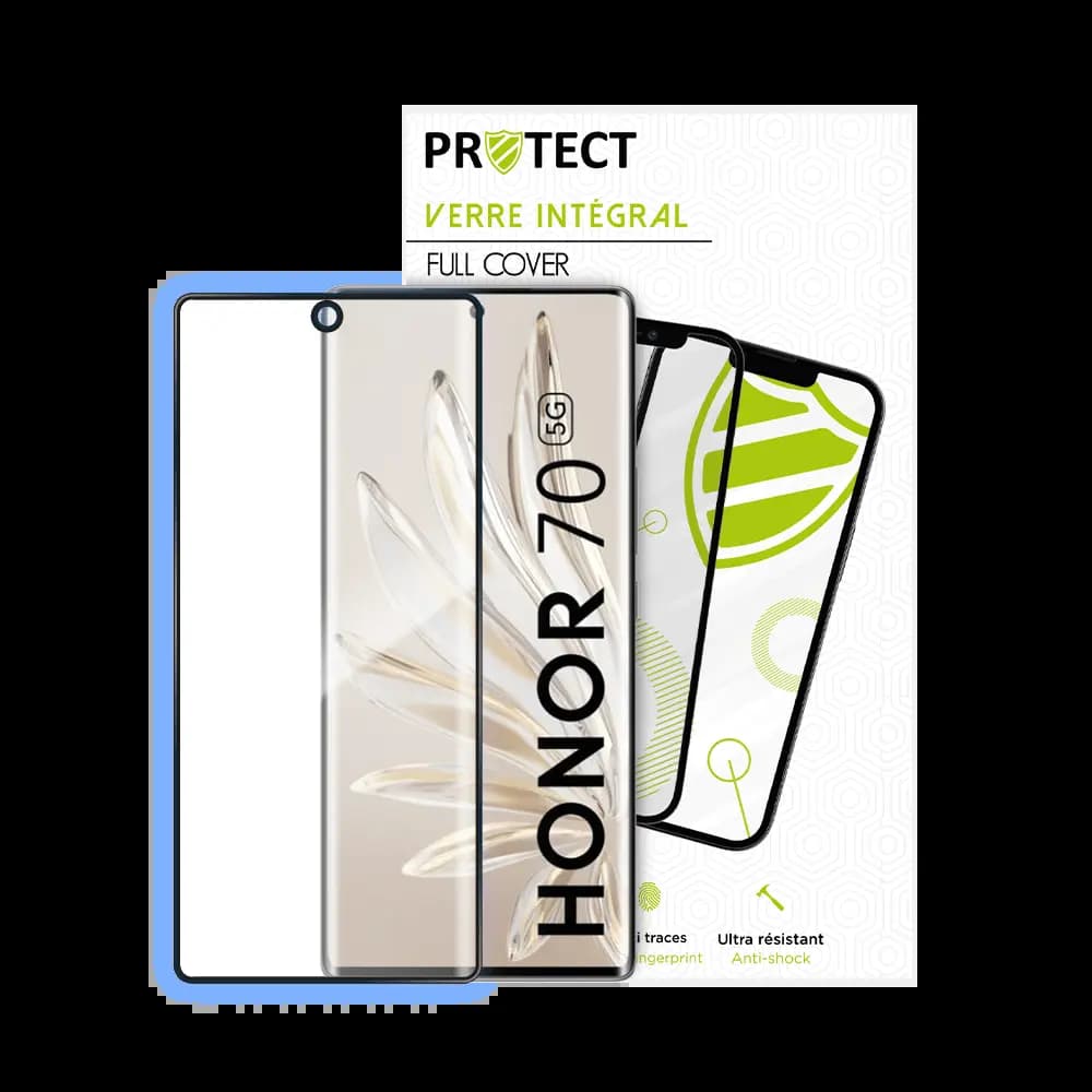 Verre trempé intégral 5D 9H – protection écran Honor 70 – PROTECT Noir - Vue 24