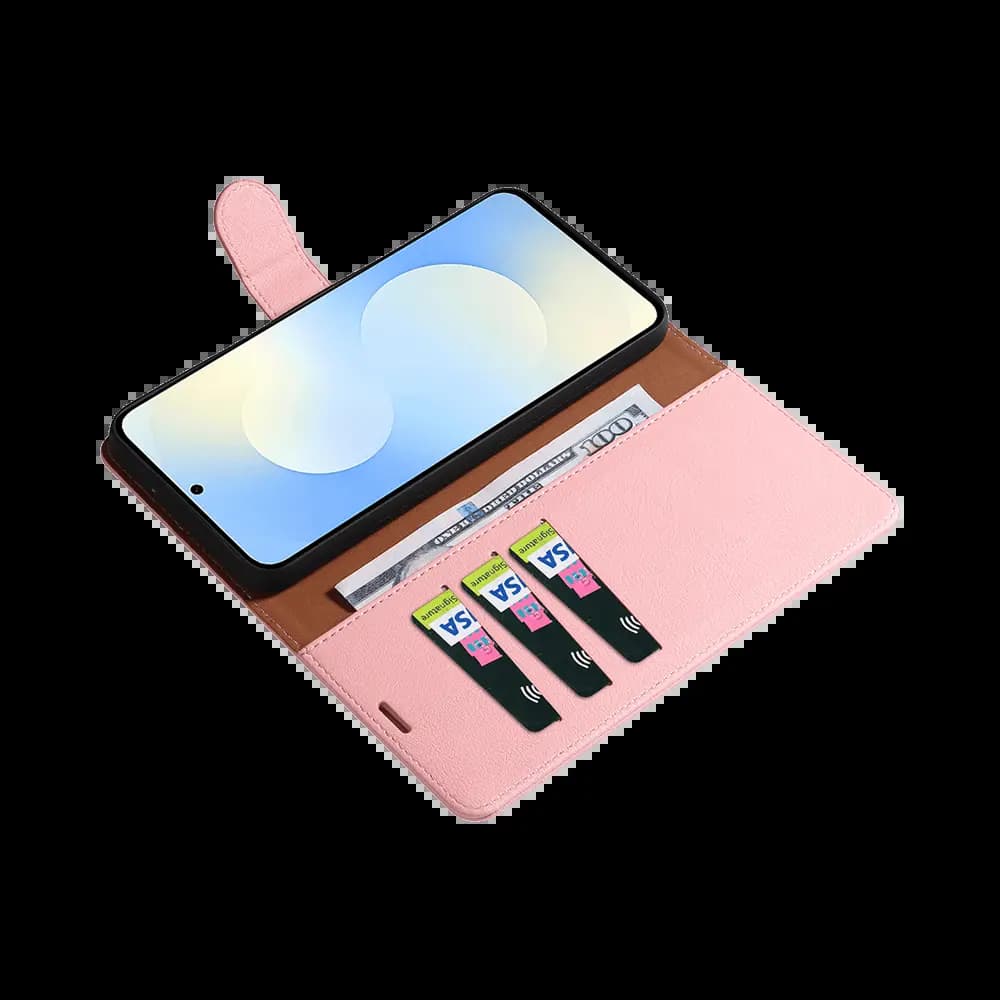 Housse folio anti-RFID Samsung Galaxy S26 – PROTECT IP011 Rose - Vue 9