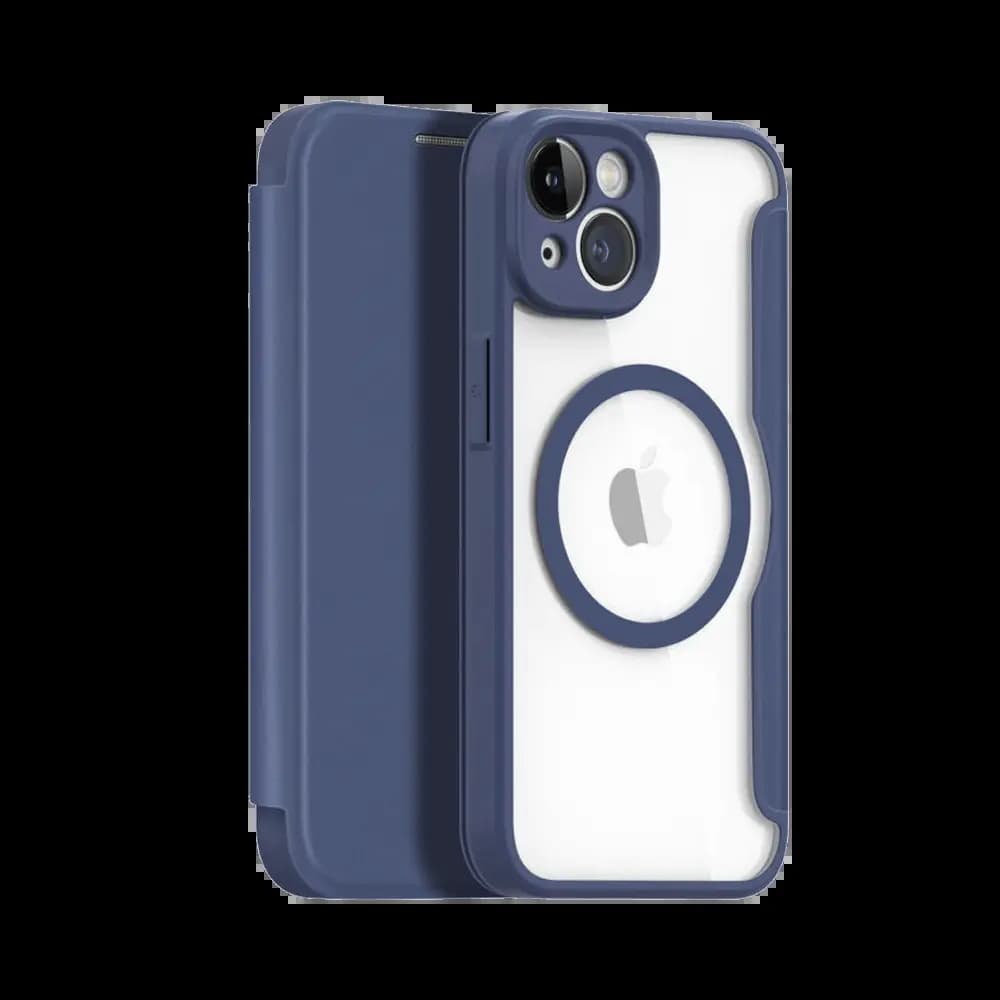 Housse folio iPhone 14 Plus porte-carte – Dux Ducis Skin Pro Bleu - Vue 4