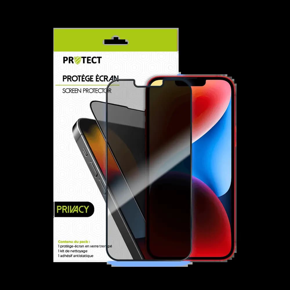 Verre trempé anti-espions 9H – compatible Apple iPhone 13 Pro Max / 14 Plus – PROTECT Transparent - Vue 20