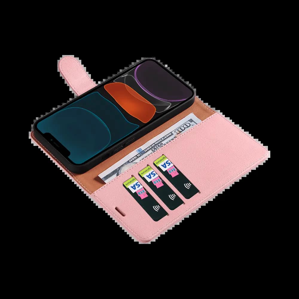 Housse folio anti-RFID iPhone 11 – PROTECT IP011 Rose - Vue 7
