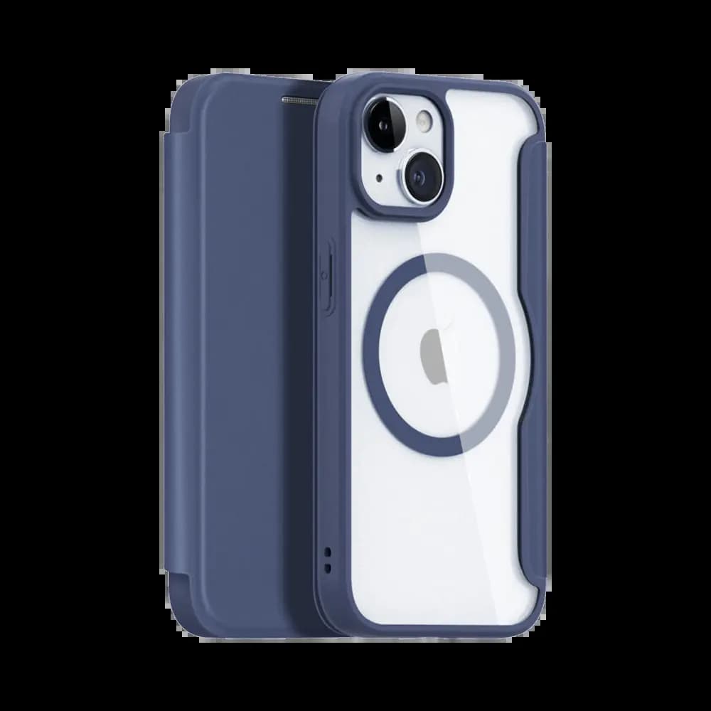 Housse folio MagSafe iPhone 15 – Dux Ducis Skin X Pro Bleu - Vue 4
