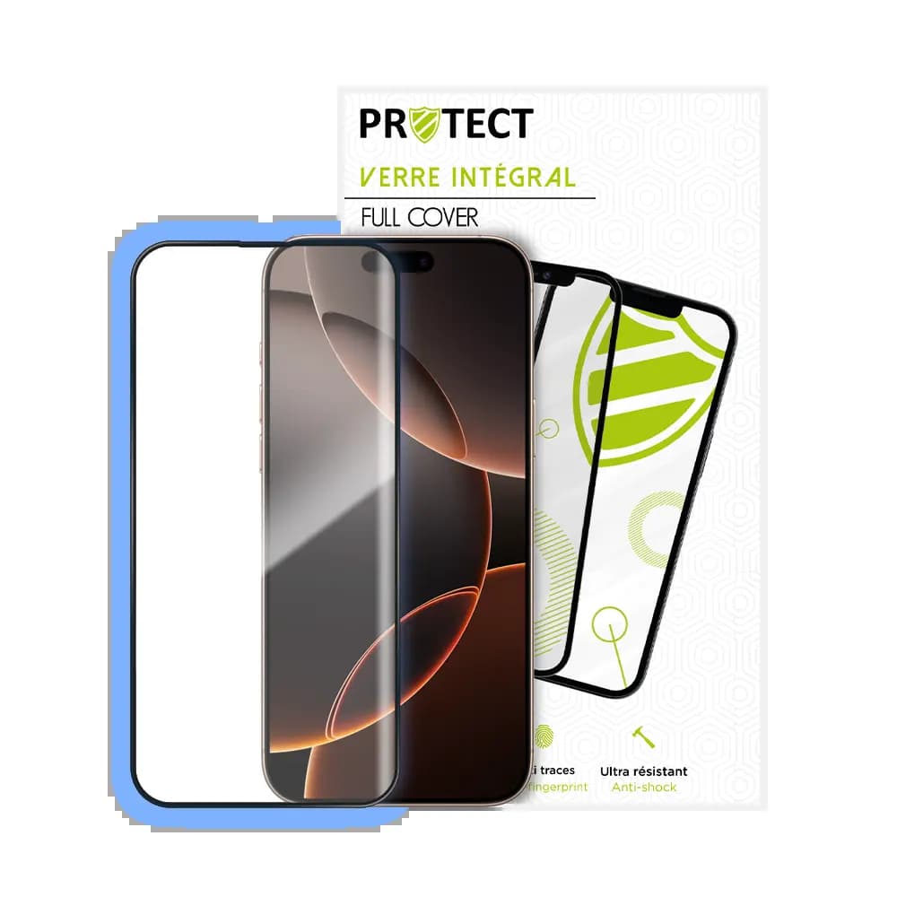Verre trempé intégral 5D 9H – protection écran Apple iPhone 16 Pro Max – PROTECT Noir - Vue 16