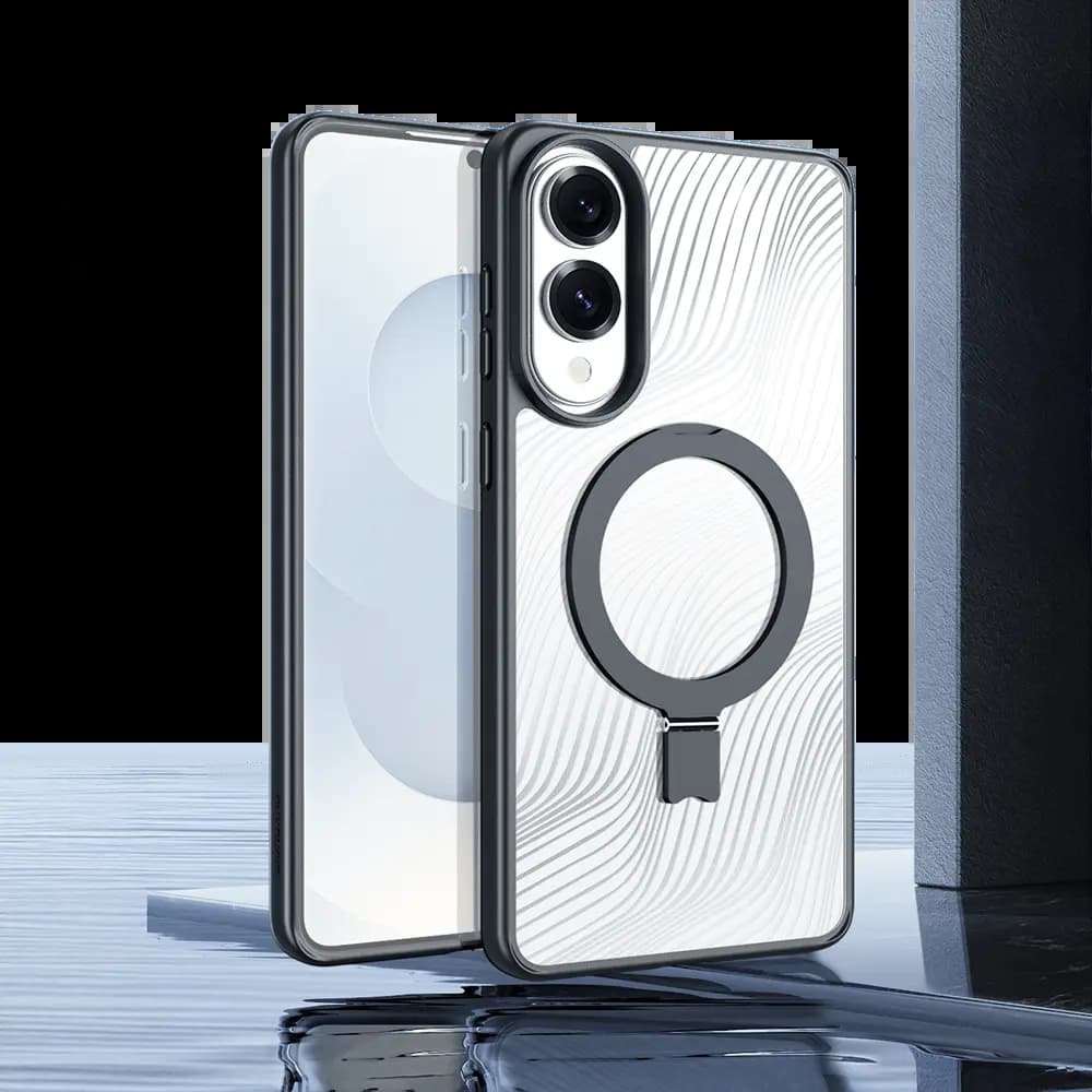 Coque MagSafe avec support – Samsung Galaxy S25 Edge – Dux Ducis Aimo Mag Noir - Vue 7