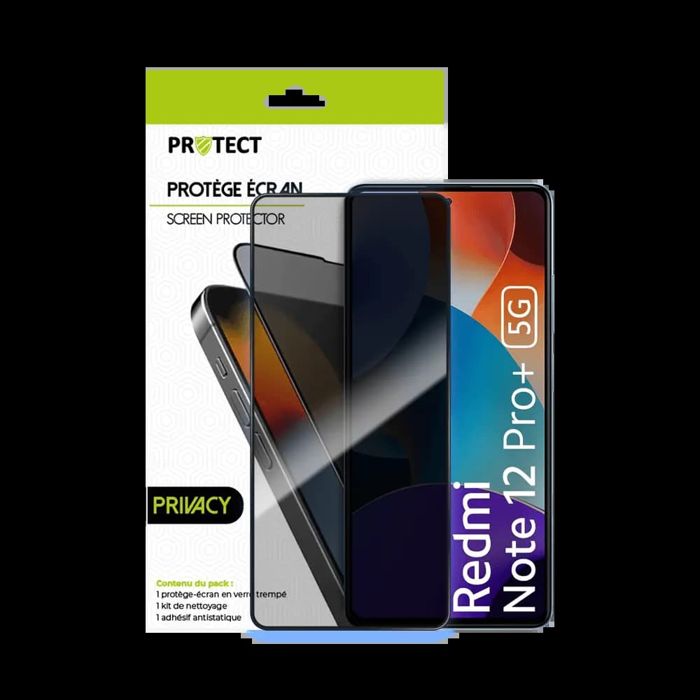 Verre trempé anti-espions 9H – Xiaomi Redmi Note 12 Pro+ 5G – PROTECT Transparent - Vue 20