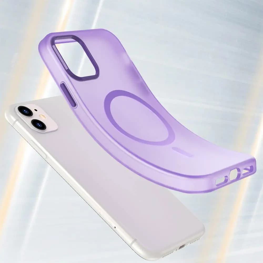Coque MagSafe bi-matière – iPhone 11 – PROTECT MF-006 Violet Foncé - Vue 4