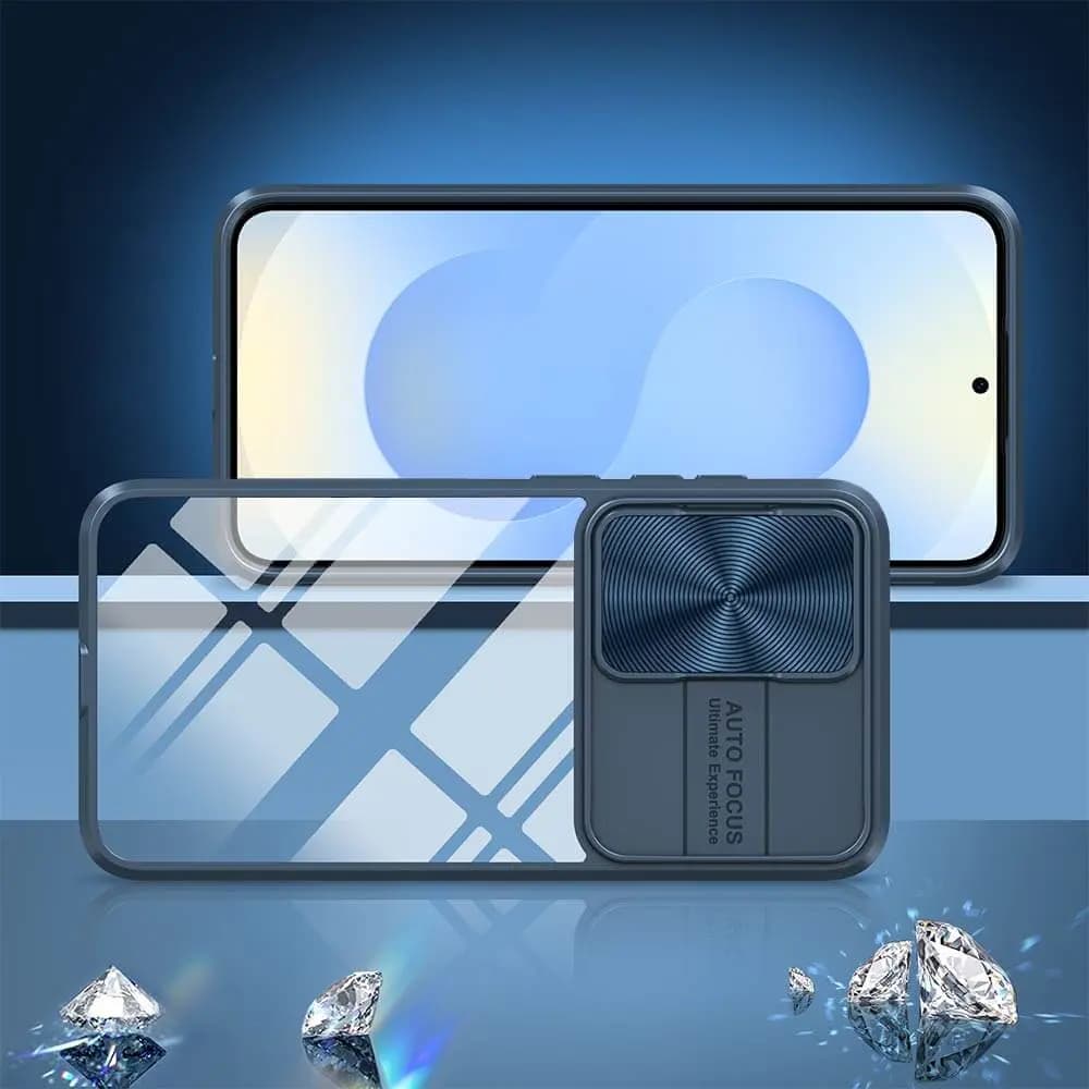 Coque avec cache caméra – Samsung Galaxy S25 – PROTECT IE027 Bleu Marine - Vue 3