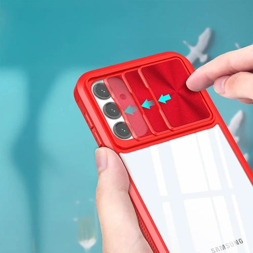 Coque avec cache caméra – Samsung Galaxy A16 5G / A16 4G / A17 5G – PROTECT IE027 Rouge  - Vue 7