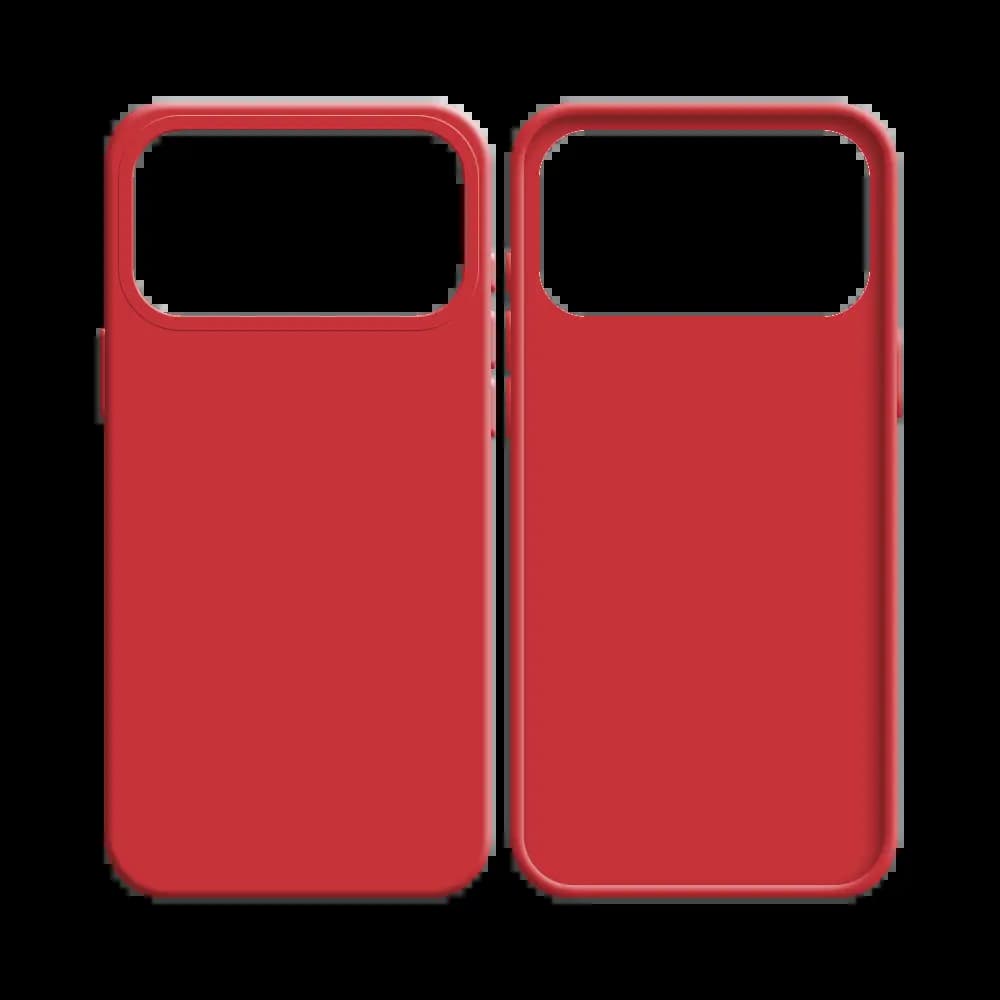Coque silicone iPhone 17 Pro - Rouge - Vue 8