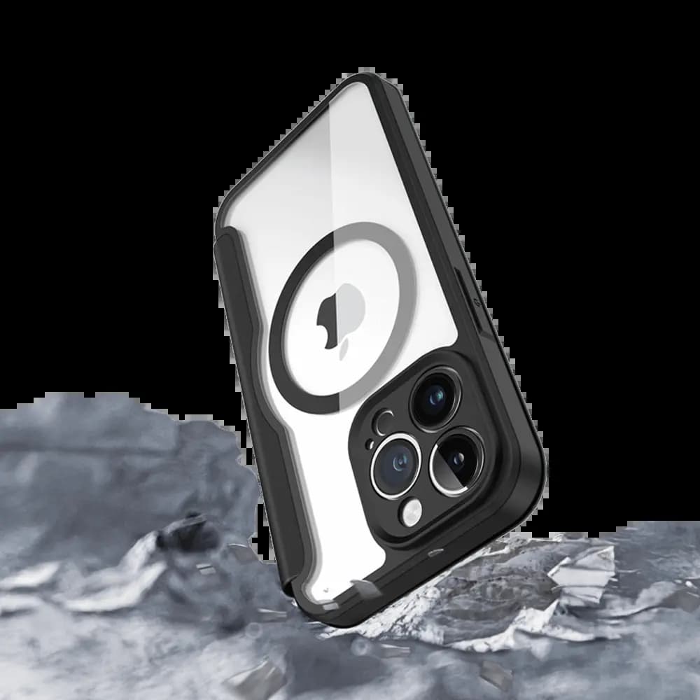 Housse folio MagSafe iPhone 13 Pro – Dux Ducis Skin X Pro Noir - Vue 24