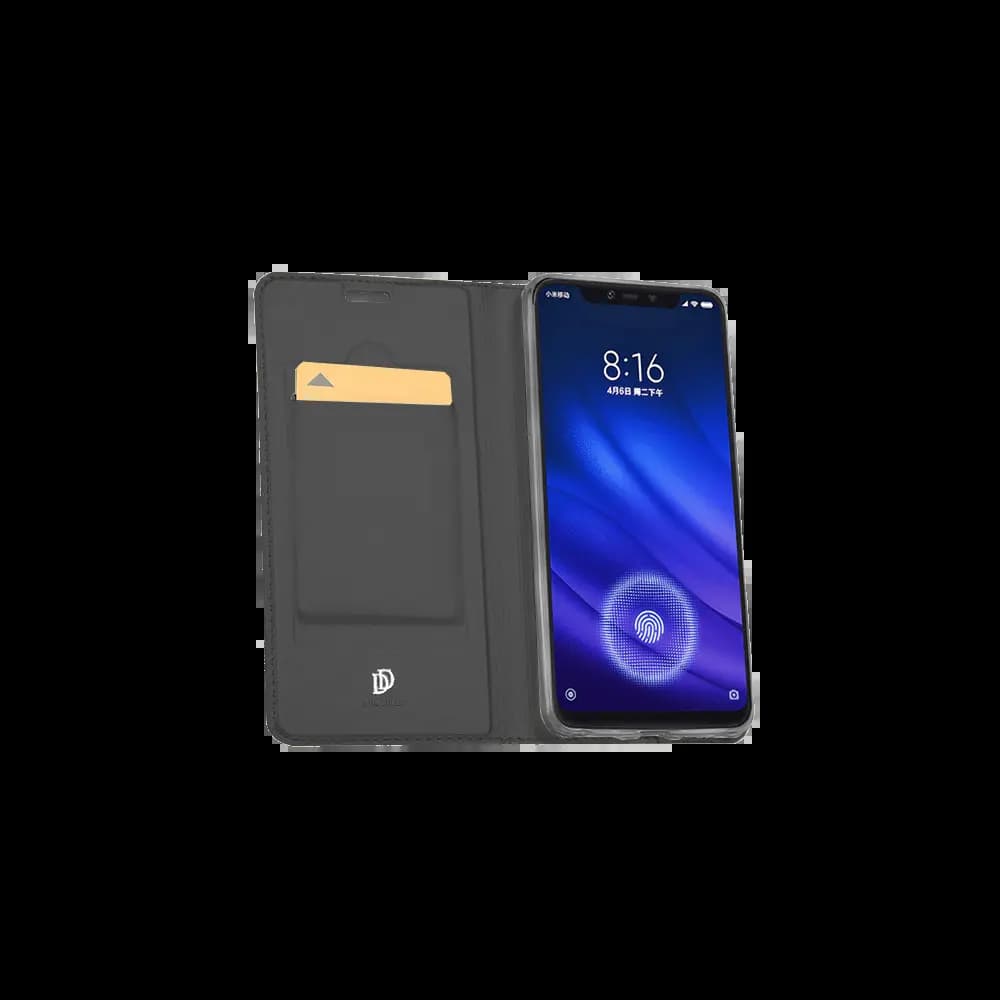 Housse folio Xiaomi Mi 8 Pro porte-carte – Dux Ducis Skin Pro Noir - Vue 3