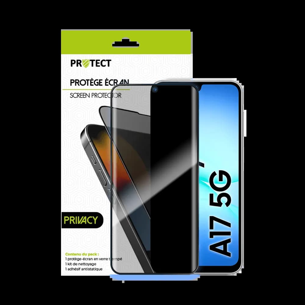Verre trempé anti-espions 9H – Samsung Galaxy A17 5G – PROTECT Transparent - Vue 20