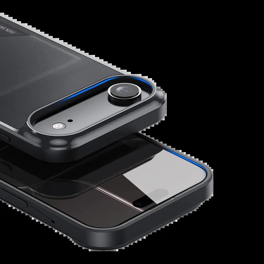  Coque de protection antichoc iPhone Air avec porte-carte intégré - Dux Ducis Pocard Noir - Vue 7