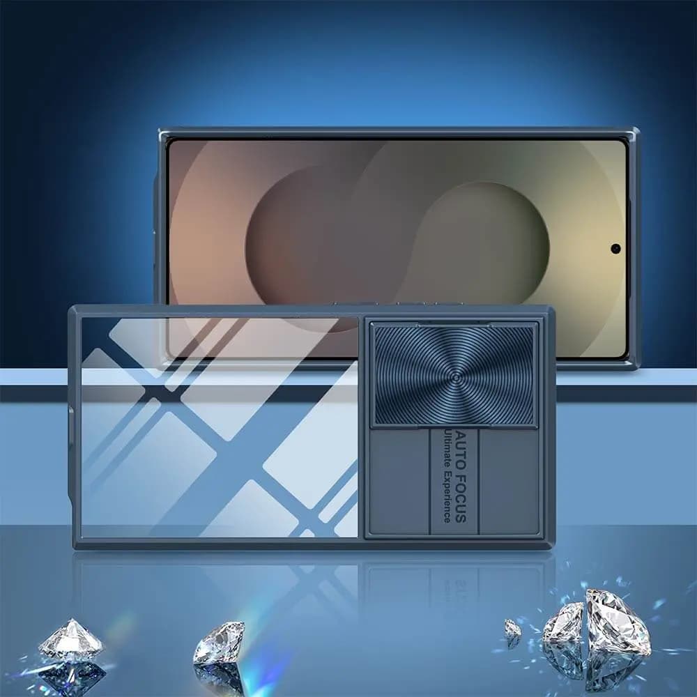 Coque avec cache caméra – Samsung Galaxy S25 Ultra – PROTECT IE027 Bleu Marine - Vue 3