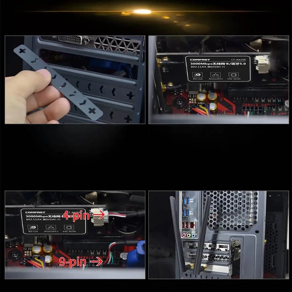 Carte WiFi PCI-E Comfast + Bluetooth (2974 Mbps)